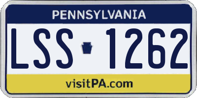 PA license plate LSS1262