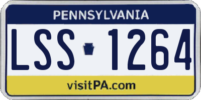 PA license plate LSS1264