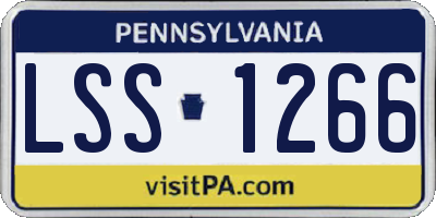 PA license plate LSS1266