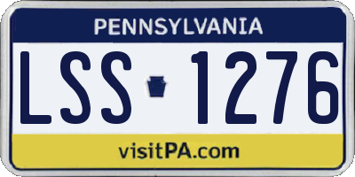 PA license plate LSS1276