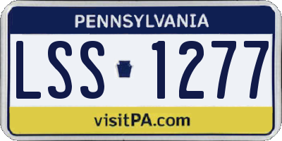 PA license plate LSS1277