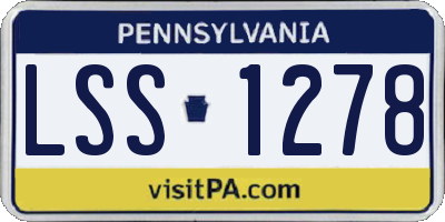 PA license plate LSS1278