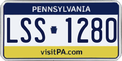 PA license plate LSS1280