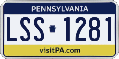 PA license plate LSS1281