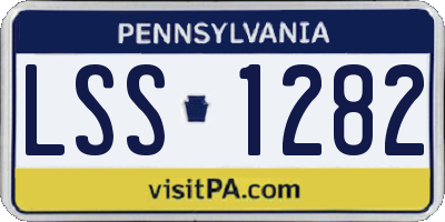 PA license plate LSS1282