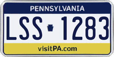 PA license plate LSS1283