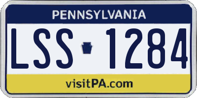 PA license plate LSS1284