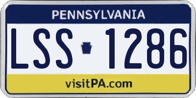 PA license plate LSS1286