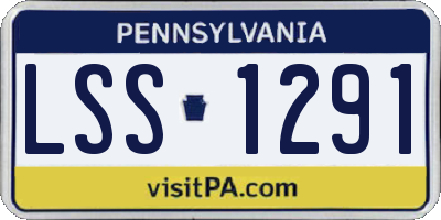 PA license plate LSS1291