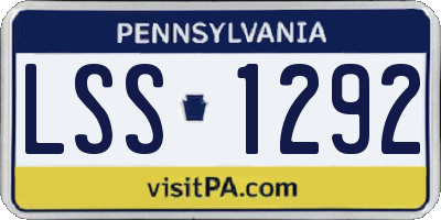PA license plate LSS1292