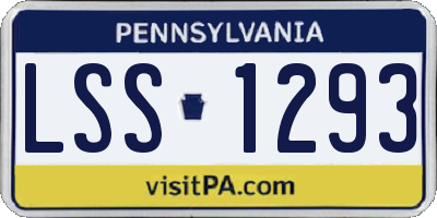 PA license plate LSS1293