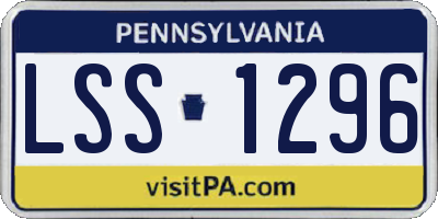 PA license plate LSS1296