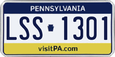 PA license plate LSS1301