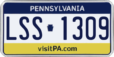 PA license plate LSS1309