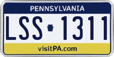 PA license plate LSS1311