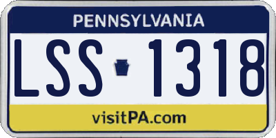PA license plate LSS1318