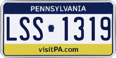 PA license plate LSS1319