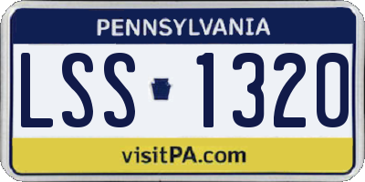 PA license plate LSS1320