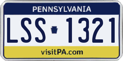 PA license plate LSS1321