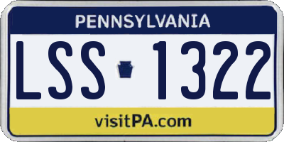 PA license plate LSS1322