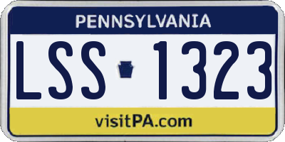 PA license plate LSS1323