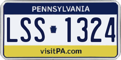 PA license plate LSS1324