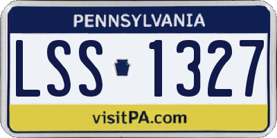 PA license plate LSS1327