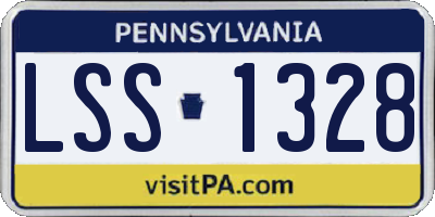 PA license plate LSS1328