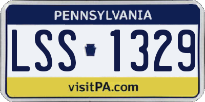 PA license plate LSS1329
