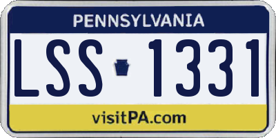 PA license plate LSS1331