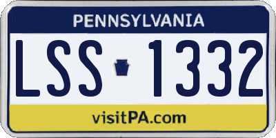 PA license plate LSS1332