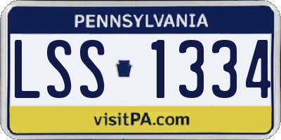 PA license plate LSS1334