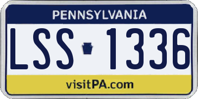 PA license plate LSS1336