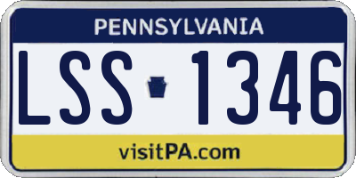 PA license plate LSS1346