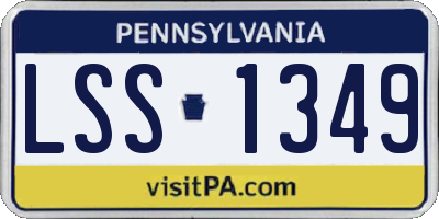 PA license plate LSS1349