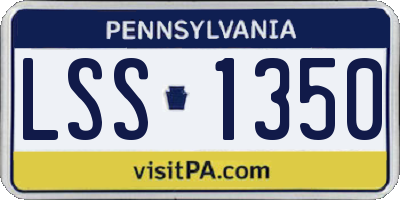 PA license plate LSS1350