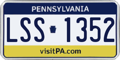 PA license plate LSS1352