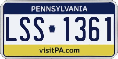 PA license plate LSS1361