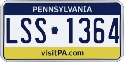 PA license plate LSS1364