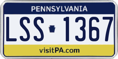 PA license plate LSS1367