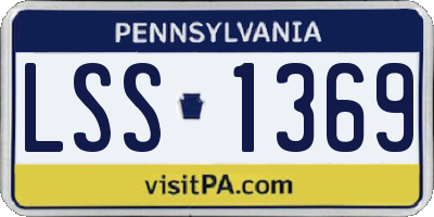 PA license plate LSS1369