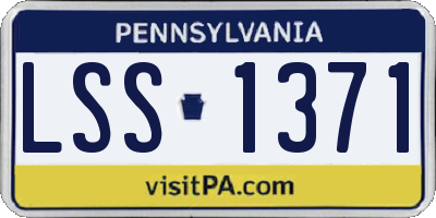 PA license plate LSS1371