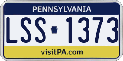 PA license plate LSS1373