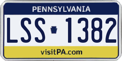 PA license plate LSS1382