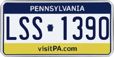 PA license plate LSS1390