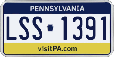 PA license plate LSS1391