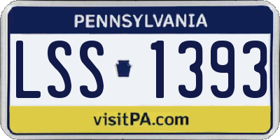 PA license plate LSS1393