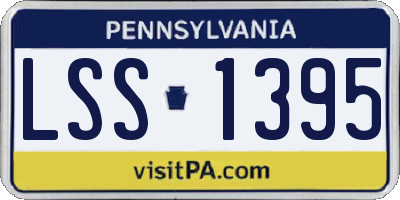PA license plate LSS1395