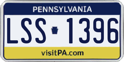 PA license plate LSS1396