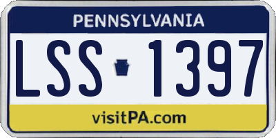 PA license plate LSS1397